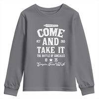 History Of Texas Youth Sweatshirt Come And Take It The Battle Of Gonzales