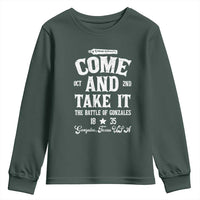 History Of Texas Youth Sweatshirt Come And Take It The Battle Of Gonzales