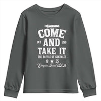 History Of Texas Youth Sweatshirt Come And Take It The Battle Of Gonzales