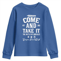 History Of Texas Youth Sweatshirt Come And Take It The Battle Of Gonzales