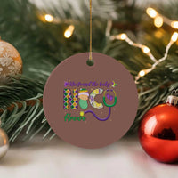 Funny NICU Mardi Gras Ceramic Ornament We Found The Baby NICU Krewe King Cake