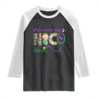 Funny NICU Mardi Gras Raglan Shirt We Found The Baby NICU Krewe King Cake