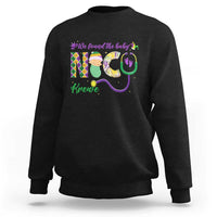 Funny NICU Mardi Gras Sweatshirt We Found The Baby NICU Krewe King Cake