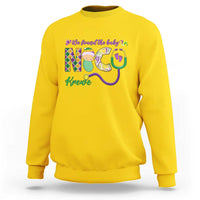 Funny NICU Mardi Gras Sweatshirt We Found The Baby NICU Krewe King Cake