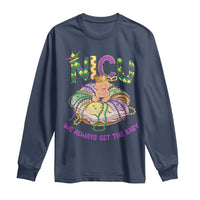 Funny NICU Nurse Mardi Gras Long Sleeve Shirt We Always Get The Baby King Cake