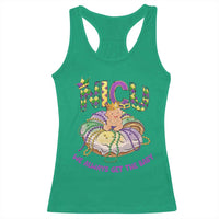 Funny NICU Nurse Mardi Gras Racerback Tank Top We Always Get The Baby King Cake