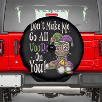 Funny Don't Make Me Go All Voodoo On You Spare Tire Cover Creepy Mardi Gras