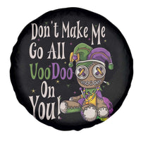 Funny Don't Make Me Go All Voodoo On You Spare Tire Cover Creepy Mardi Gras