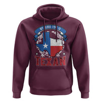 My Blood Types Is Texan Hoodie Proud American Texan TX Map Bluebonnet