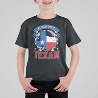 My Blood Types Is Texan T Shirt For Kid Proud American Texan TX Map Bluebonnet