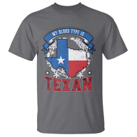 My Blood Types Is Texan T Shirt Proud American Texan TX Map Bluebonnet