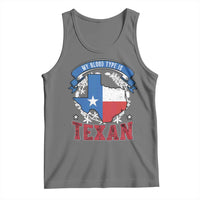 My Blood Types Is Texan Tank Top Proud American Texan TX Map Bluebonnet