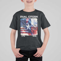 Proud American Texan T Shirt For Kid Dual Citizen Liberty Or Death Come And Take It