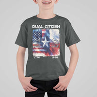 Proud American Texan T Shirt For Kid Dual Citizen Liberty Or Death Come And Take It