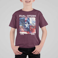Proud American Texan T Shirt For Kid Dual Citizen Liberty Or Death Come And Take It