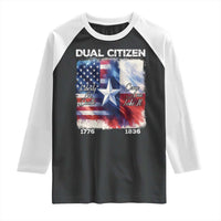 Proud American Texan Raglan Shirt Dual Citizen Liberty Or Death Come And Take It