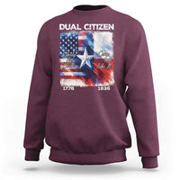 Proud American Texan Sweatshirt Dual Citizen Liberty Or Death Come And Take It