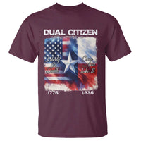 Proud American Texan T Shirt Dual Citizen Liberty Or Death Come And Take It