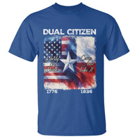 Proud American Texan T Shirt Dual Citizen Liberty Or Death Come And Take It