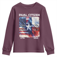 Proud American Texan Youth Sweatshirt Dual Citizen Liberty Or Death Come And Take It