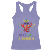 Funny Who's Your Crawdaddy Racerback Tank Top Crawfish Beads Mardi Gras
