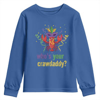 Funny Who's Your Crawdaddy Youth Sweatshirt Crawfish Beads Mardi Gras