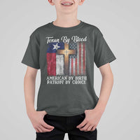 Proud American Texan Jesus T Shirt For Kid Texan By Blood American By Birth Patriot By Choice Cross