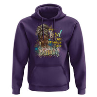 Christian African American Hoodie With God All Things Are Possible Black Prayer