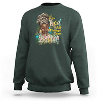 Christian African American Sweatshirt With God All Things Are Possible Black Prayer