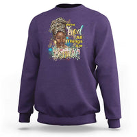 Christian African American Sweatshirt With God All Things Are Possible Black Prayer