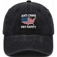Anti Crime Pro Safety Washed Cotton Baseball Cap Mayor Resistance Protest Jacob Political