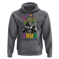 Funny Mardi Gras Bigfoot Bruh Hoodie Sasquatch Carnival NOLA American Flag