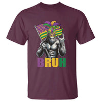 Funny Mardi Gras Bigfoot Bruh T Shirt Sasquatch Carnival NOLA American Flag