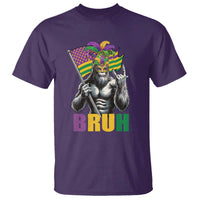 Funny Mardi Gras Bigfoot Bruh T Shirt Sasquatch Carnival NOLA American Flag