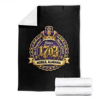 The Original Mardi Gras Mobile Alabama Since 1703 Throw Blanket