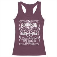Bourbon Street French Quarter New Orleans Vintage Scrollwork Racerback Tank Top