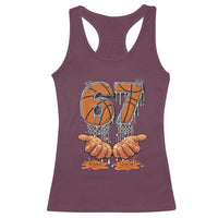 Basketball 67 Six Seven Funny Gen Alpha Meme Drip Racerback Tank Top