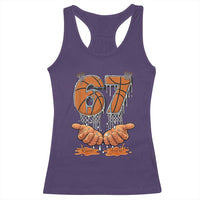 Basketball 67 Six Seven Funny Gen Alpha Meme Drip Racerback Tank Top