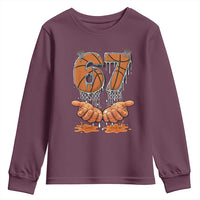 Basketball 67 Six Seven Funny Gen Alpha Meme Drip Youth Sweatshirt