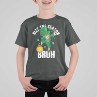 Funny St Patrick's Day Rizz The Season Bruh T Shirt For Kid Leprechaun Shamrock