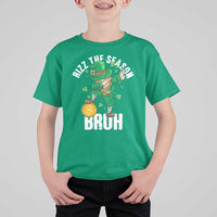 Funny St Patrick's Day Rizz The Season Bruh T Shirt For Kid Leprechaun Shamrock
