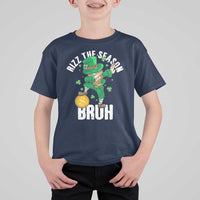 Funny St Patrick's Day Rizz The Season Bruh T Shirt For Kid Leprechaun Shamrock