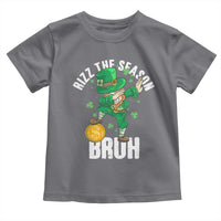 Funny St Patrick's Day Rizz The Season Bruh Toddler T Shirt Leprechaun Shamrock