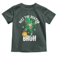 Funny St Patrick's Day Rizz The Season Bruh Toddler T Shirt Leprechaun Shamrock
