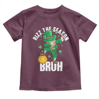 Funny St Patrick's Day Rizz The Season Bruh Toddler T Shirt Leprechaun Shamrock