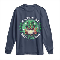 Happy St Pat Rizz Day Long Sleeve Shirt Leprechaun St Patrick's Day Shamrock