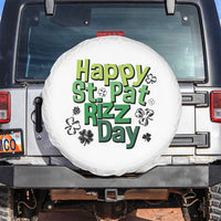 Funny Skibidi St Patrick's Day Spare Tire Cover Happy St Pat Rizz Day Shamrock