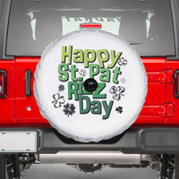 Funny Skibidi St Patrick's Day Spare Tire Cover Happy St Pat Rizz Day Shamrock