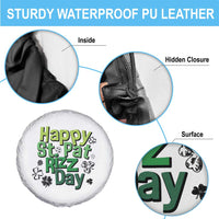 Funny Skibidi St Patrick's Day Spare Tire Cover Happy St Pat Rizz Day Shamrock