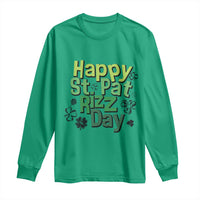 Funny Skibidi St Patrick's Day Long Sleeve Shirt Happy St Pat Rizz Day Shamrock